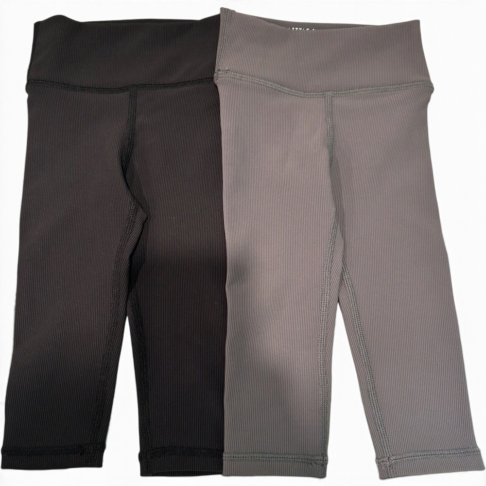 Little Bipsy Ribbed Leggings 2 Pack Black Gray 0-3M NWT